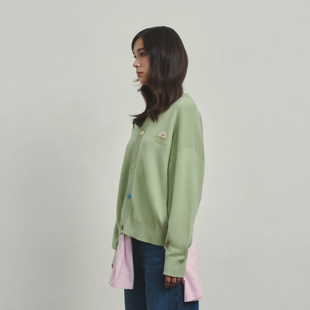 Wonderland cozy cardigan | Matcha latte
