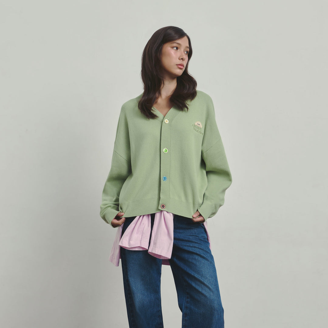 Wonderland cozy cardigan | Matcha latte