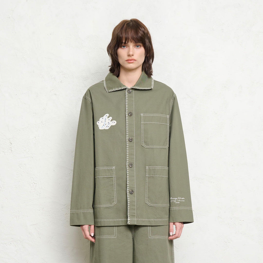 Sunlit Garden Blazer | Green Moss