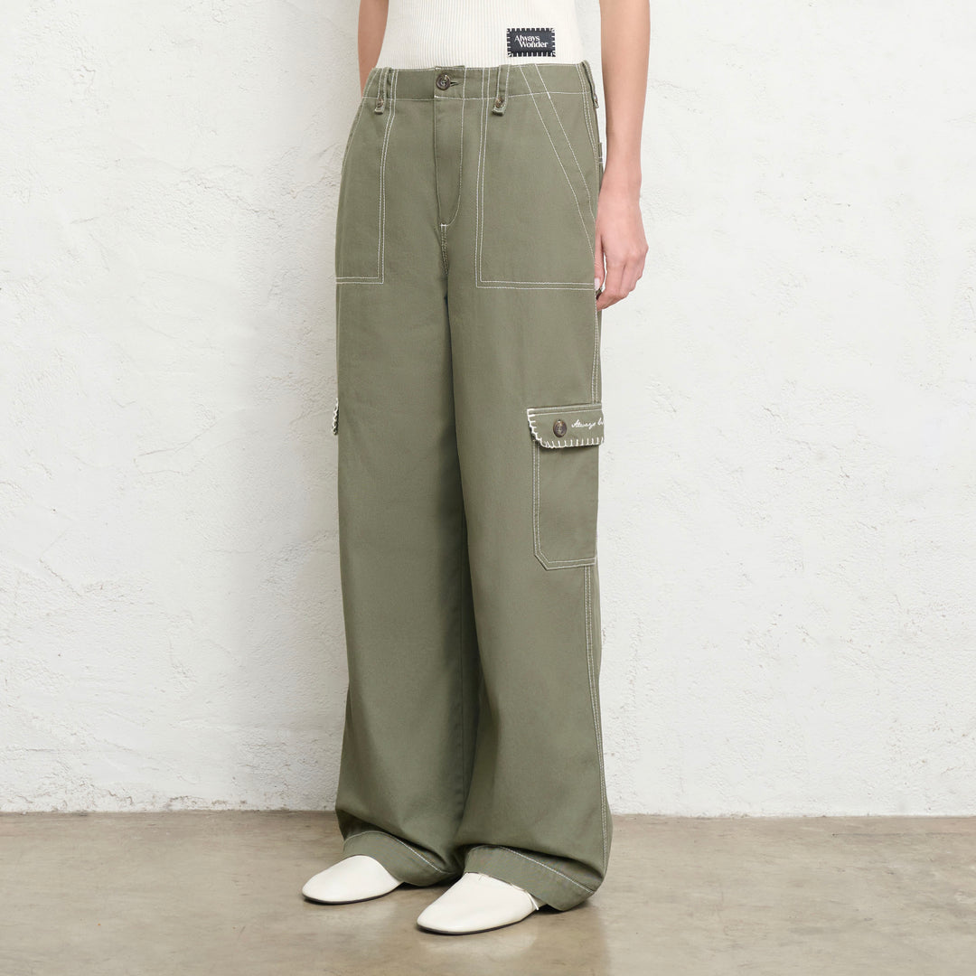 Sunlit Garden Trousers | Green Moss