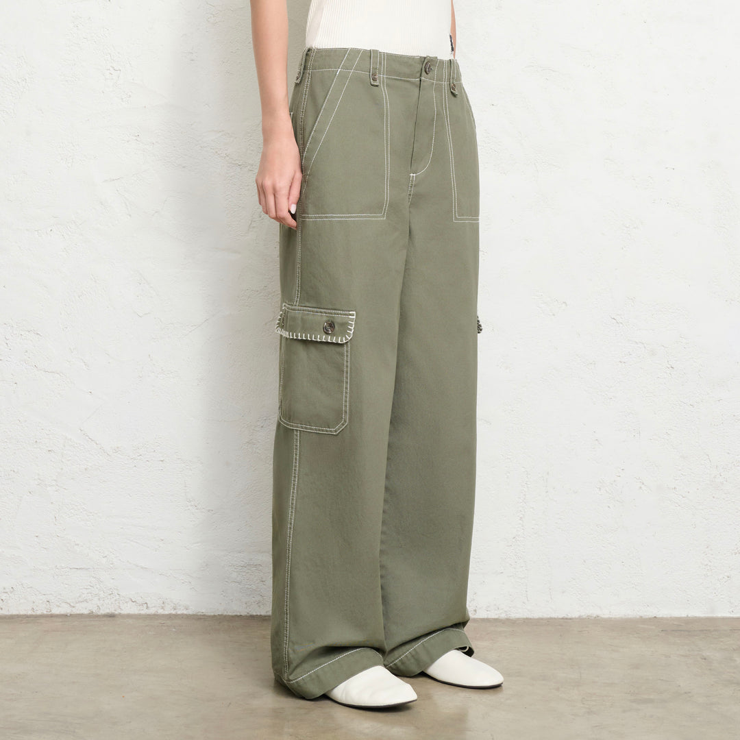 Sunlit Garden Trousers | Green Moss