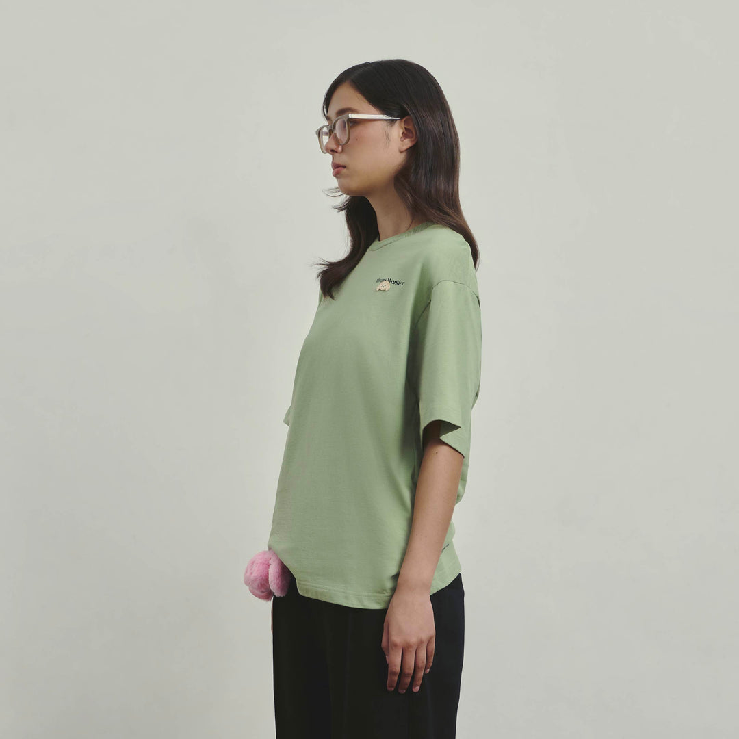 Little Goldie Oversized Tee | Matcha latte