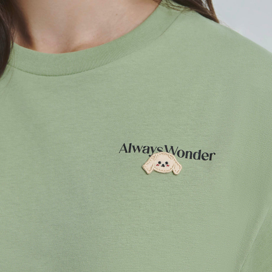Little Goldie Oversized Tee | Matcha latte