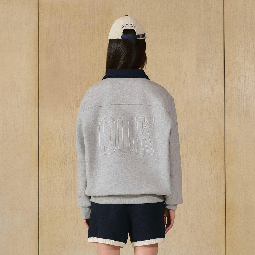 Campus Half-Zip Sweater | Locker Gray