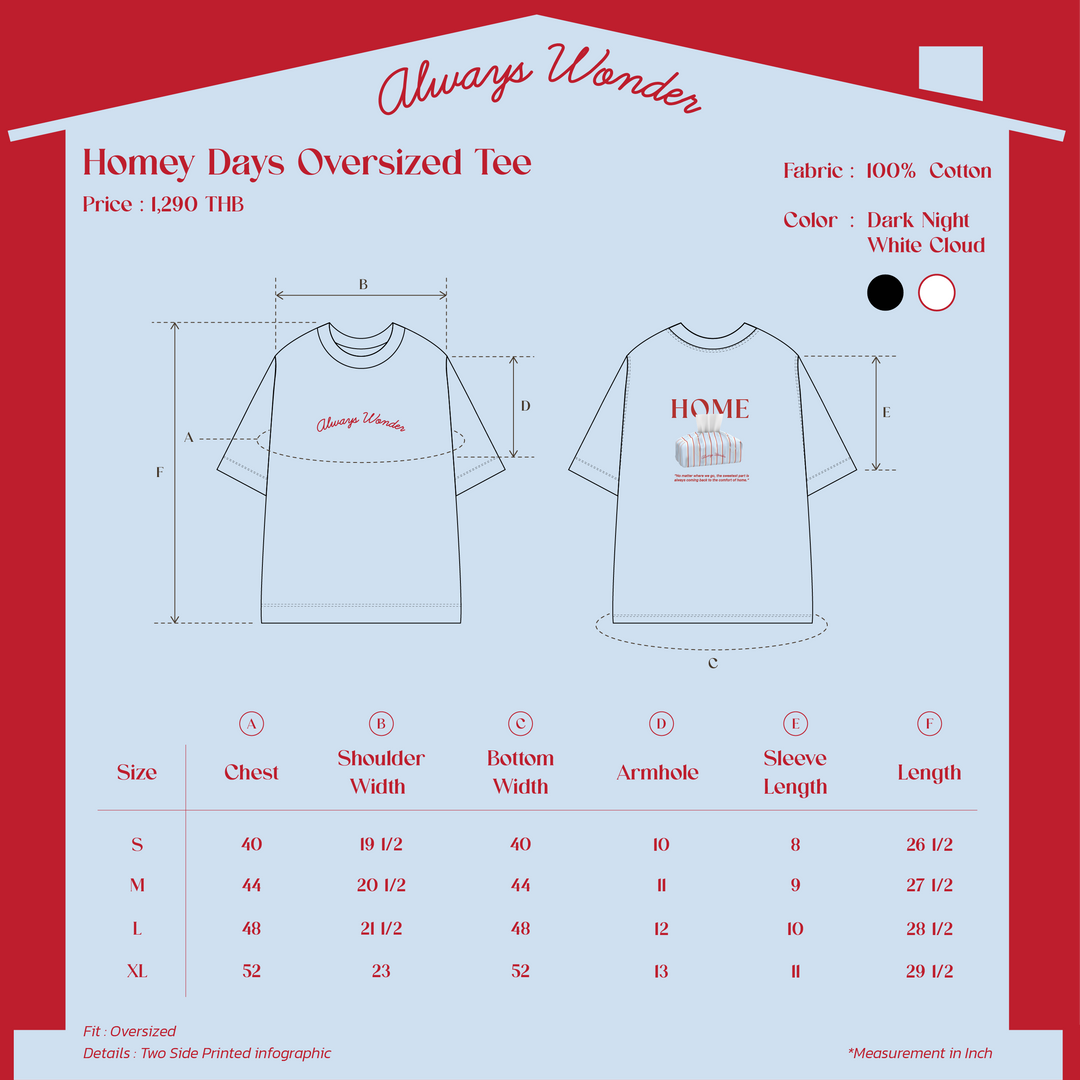 Homey Days Oversized Tee | White cloud