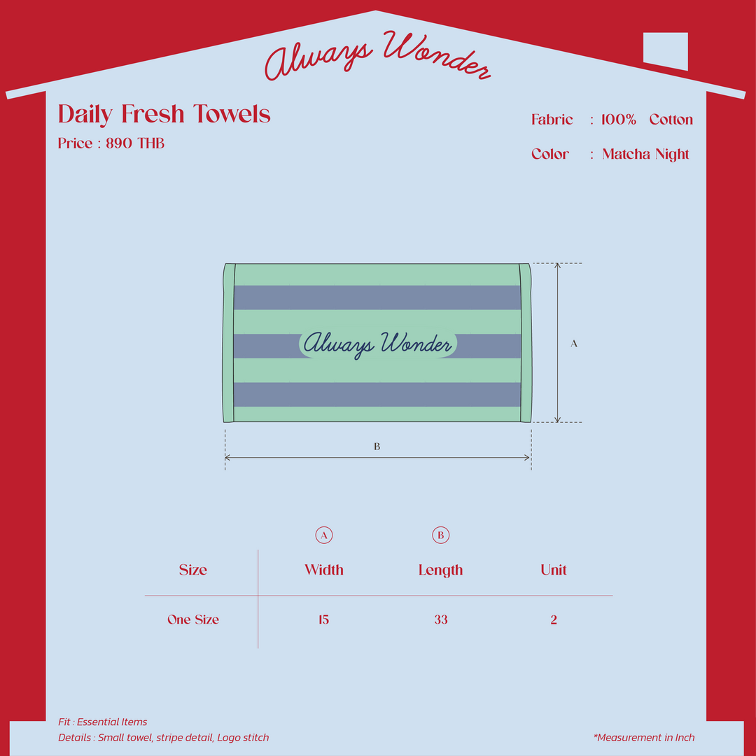 Daily Fresh Towels | Matcha Night