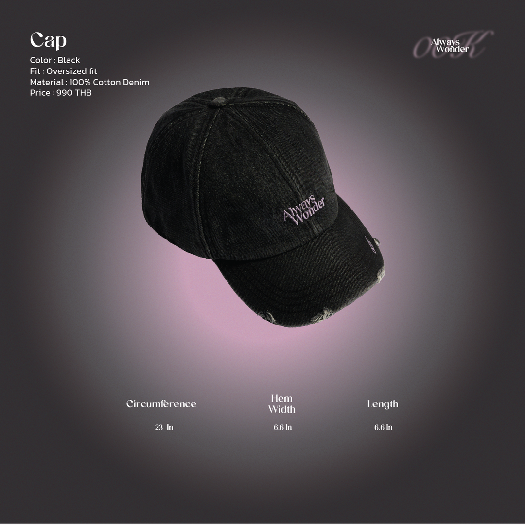 AlwaysWonder | 'Birthday' Black Cap