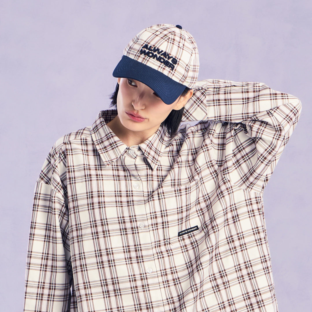 The Wonder Plaid Cap | Brown Latte Haze