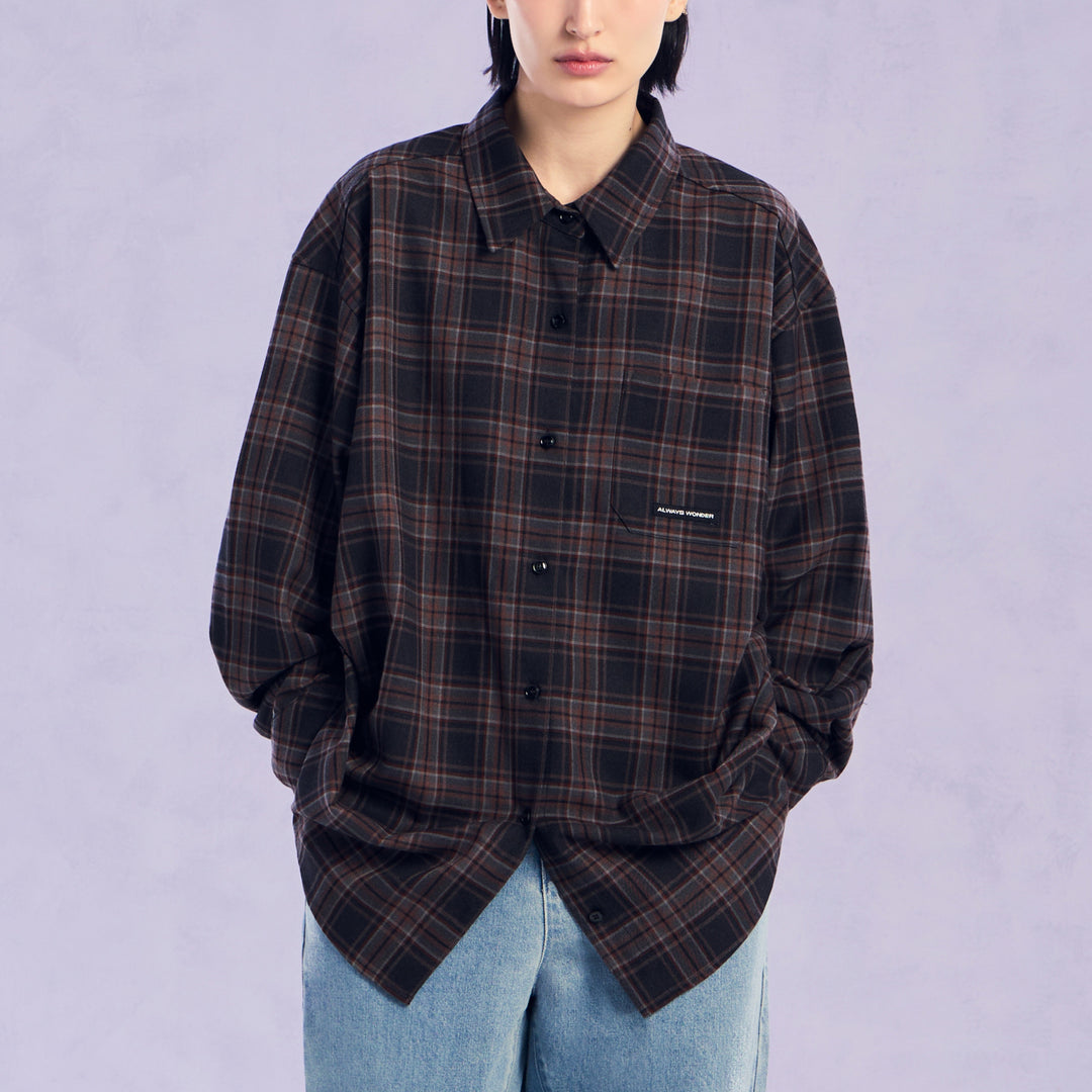 The Wonder Plaid Shirt | Shadow Brown
