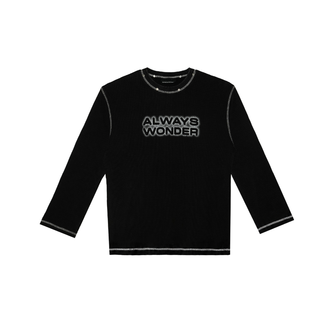 (Pre order) Joy Ride Oversized Long-Sleeve | Midnight Black