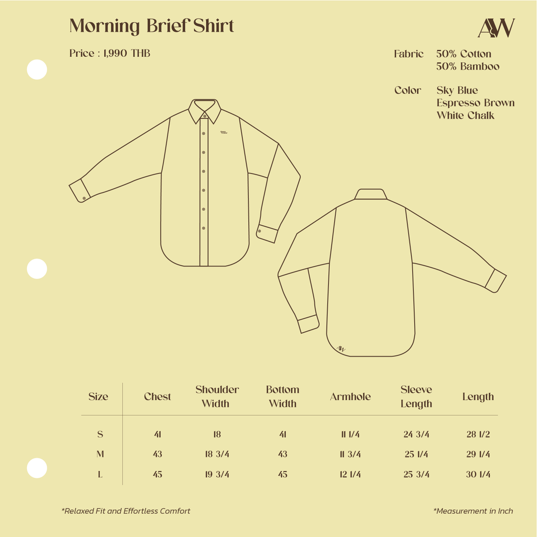 Morning Brief Shirt | White Chalk