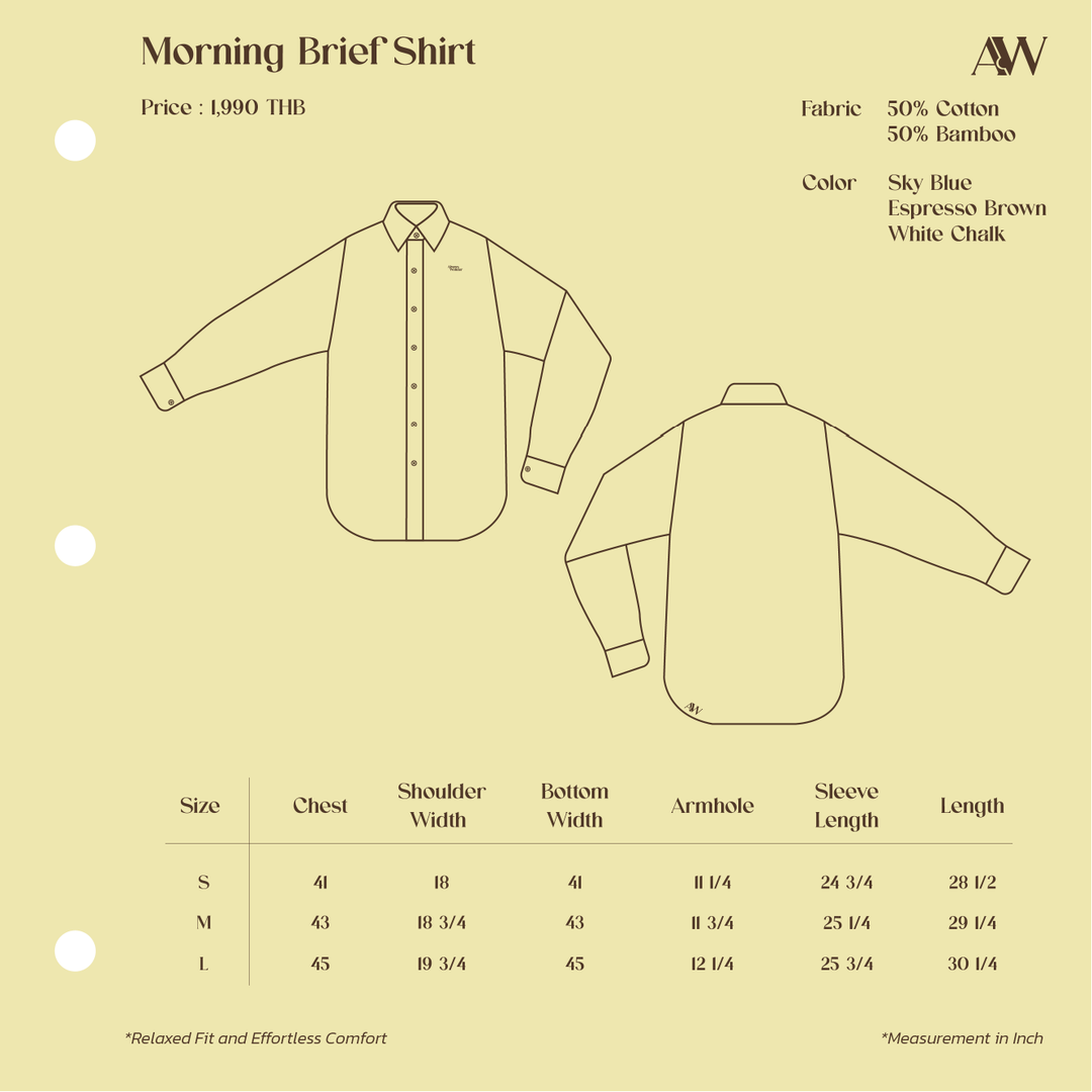 Morning Brief Shirt | Sky Blue