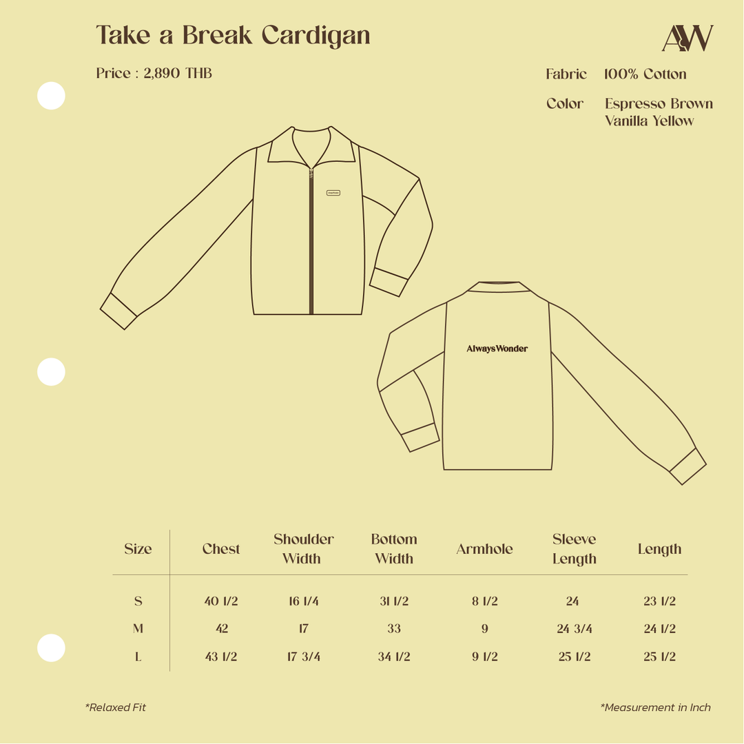 (Pre-order) Take a Break Cardigan | Espresso Brown