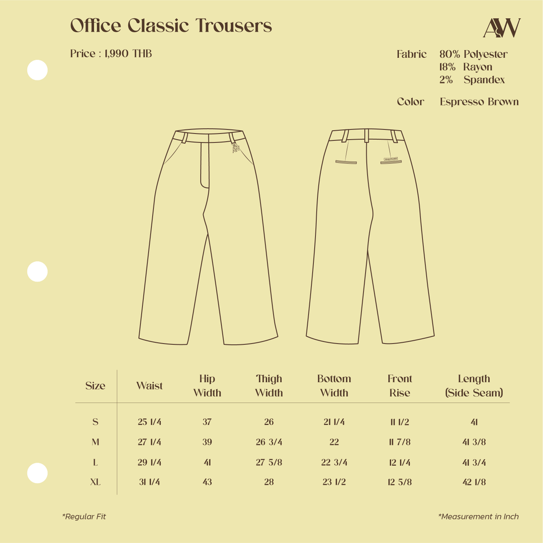 Office Classic Trousers | Espresso Brown