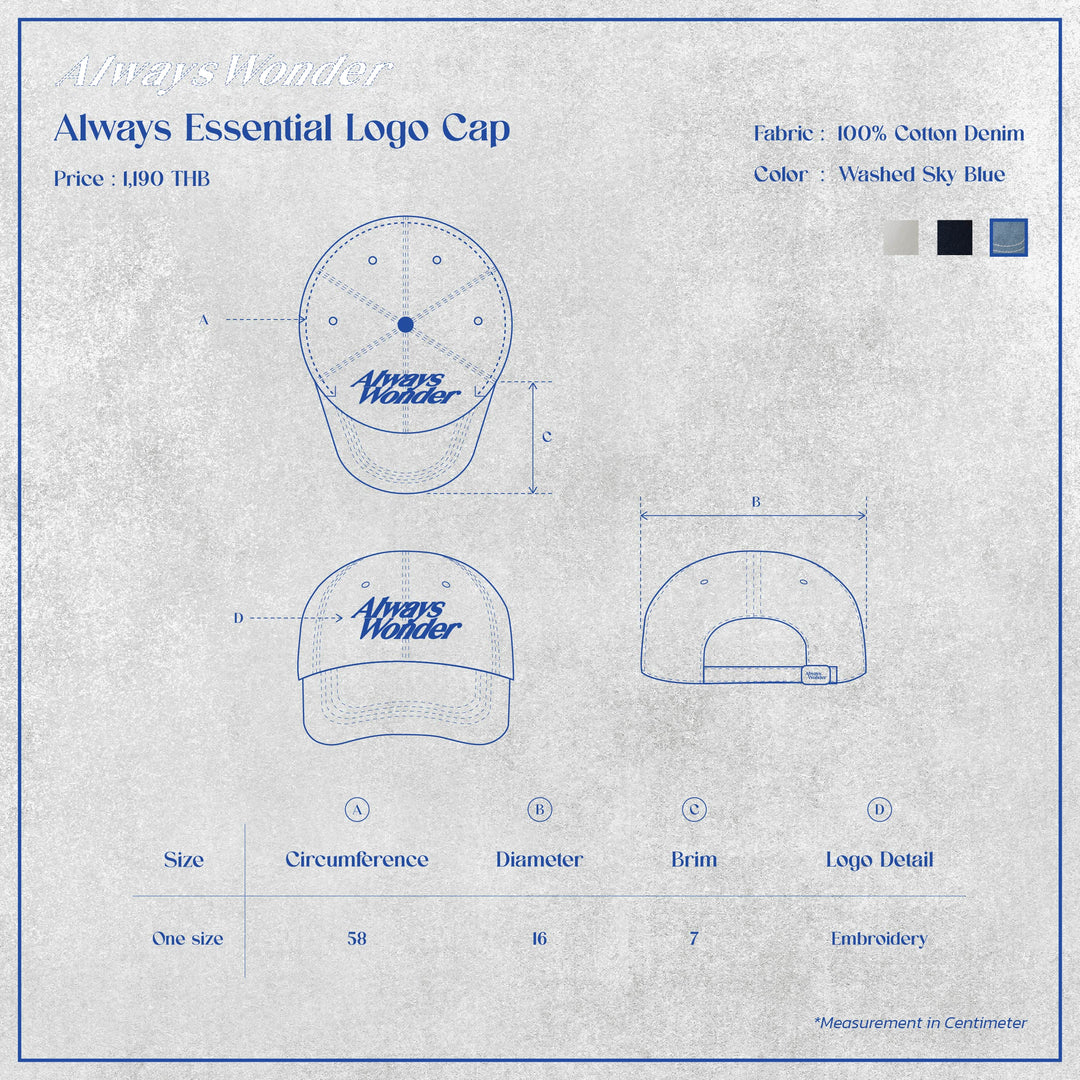 Always Essential Logo Cap | Washed Sky Blue