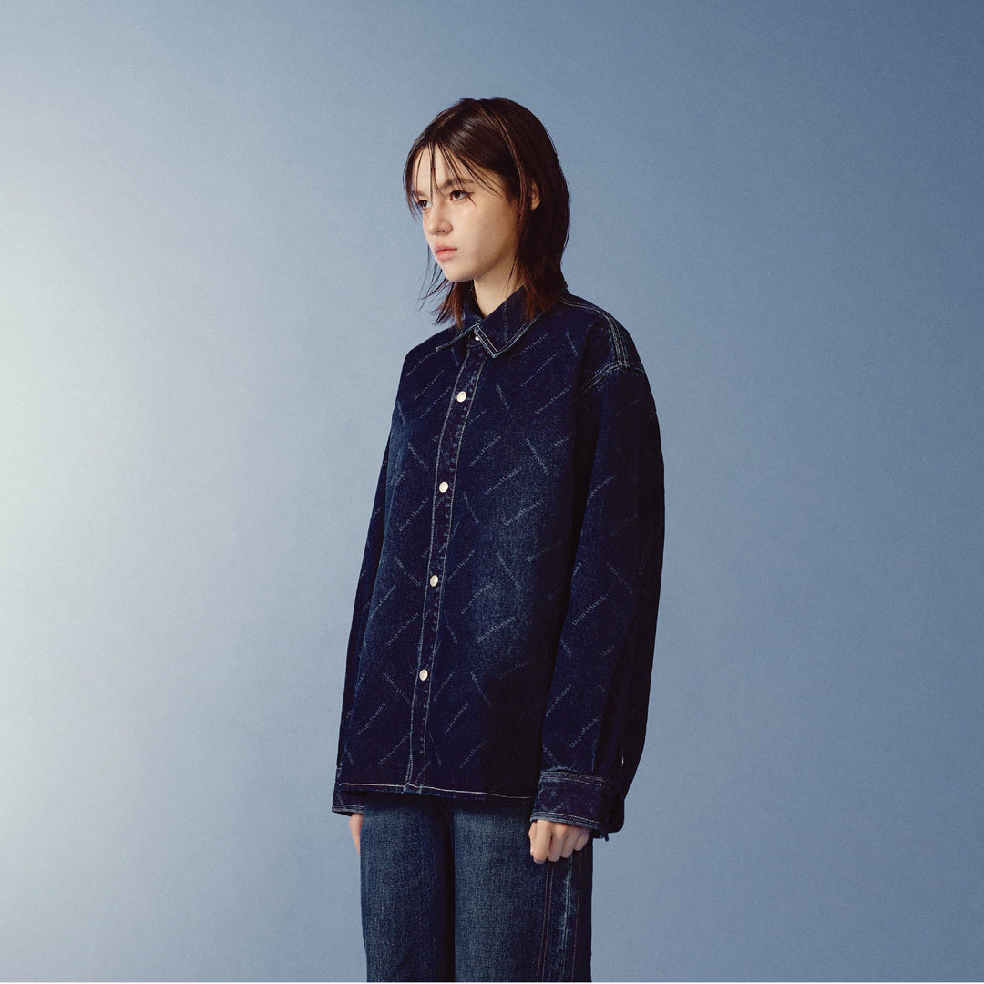 (Pre-order) Monogram Flow Denim Jacket | Deep Indigo