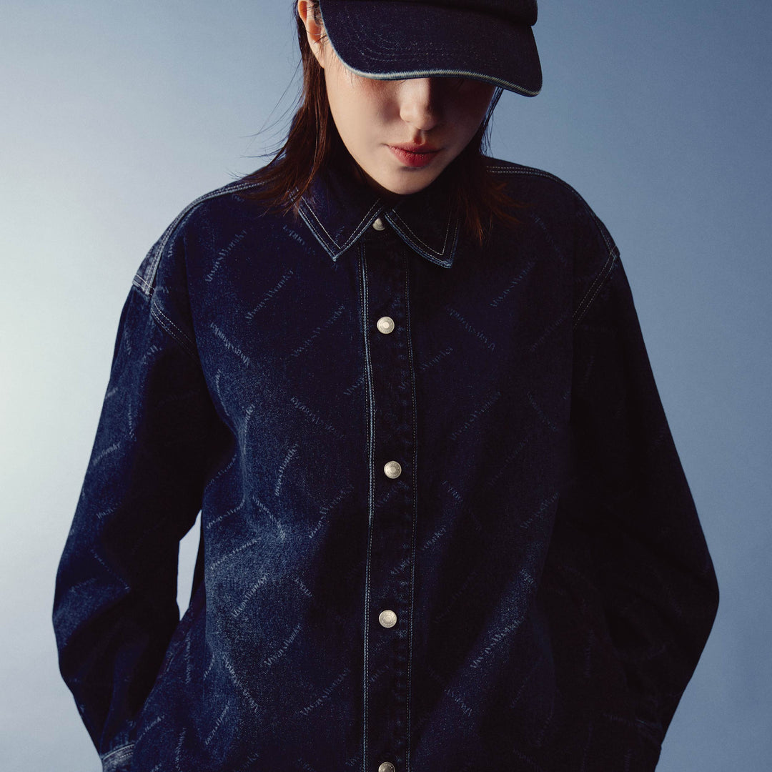 (Pre-order) Monogram Flow Denim Jacket | Deep Indigo