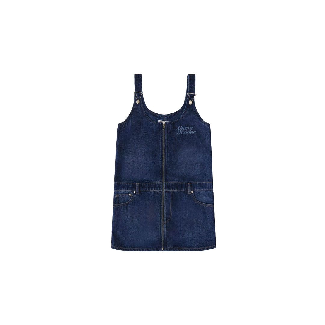 (Pre-order) Denim Sculpture Mini Dress | Deep Indigo