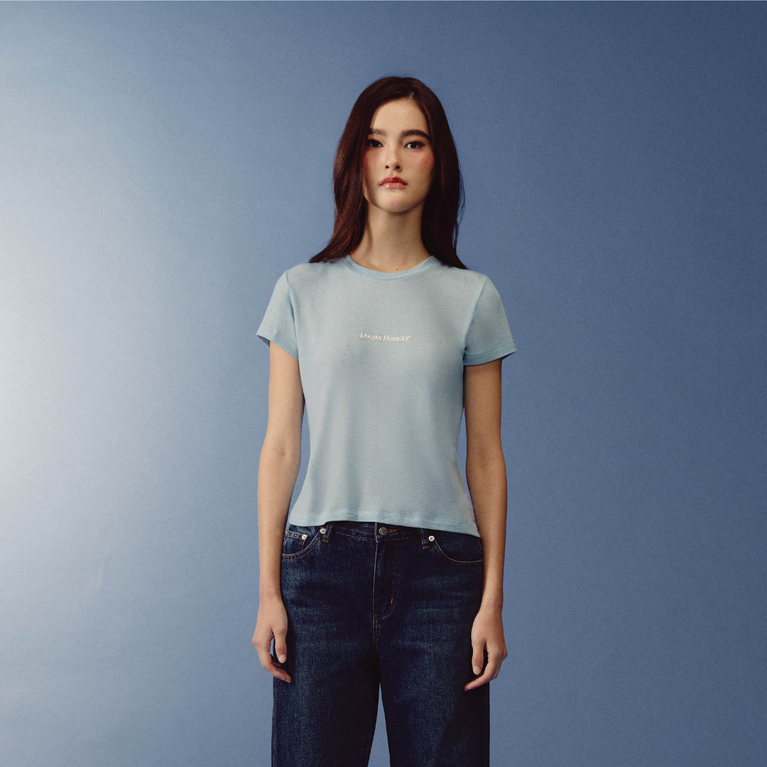 Relaxed Logo Baby Tee | Pale Blue