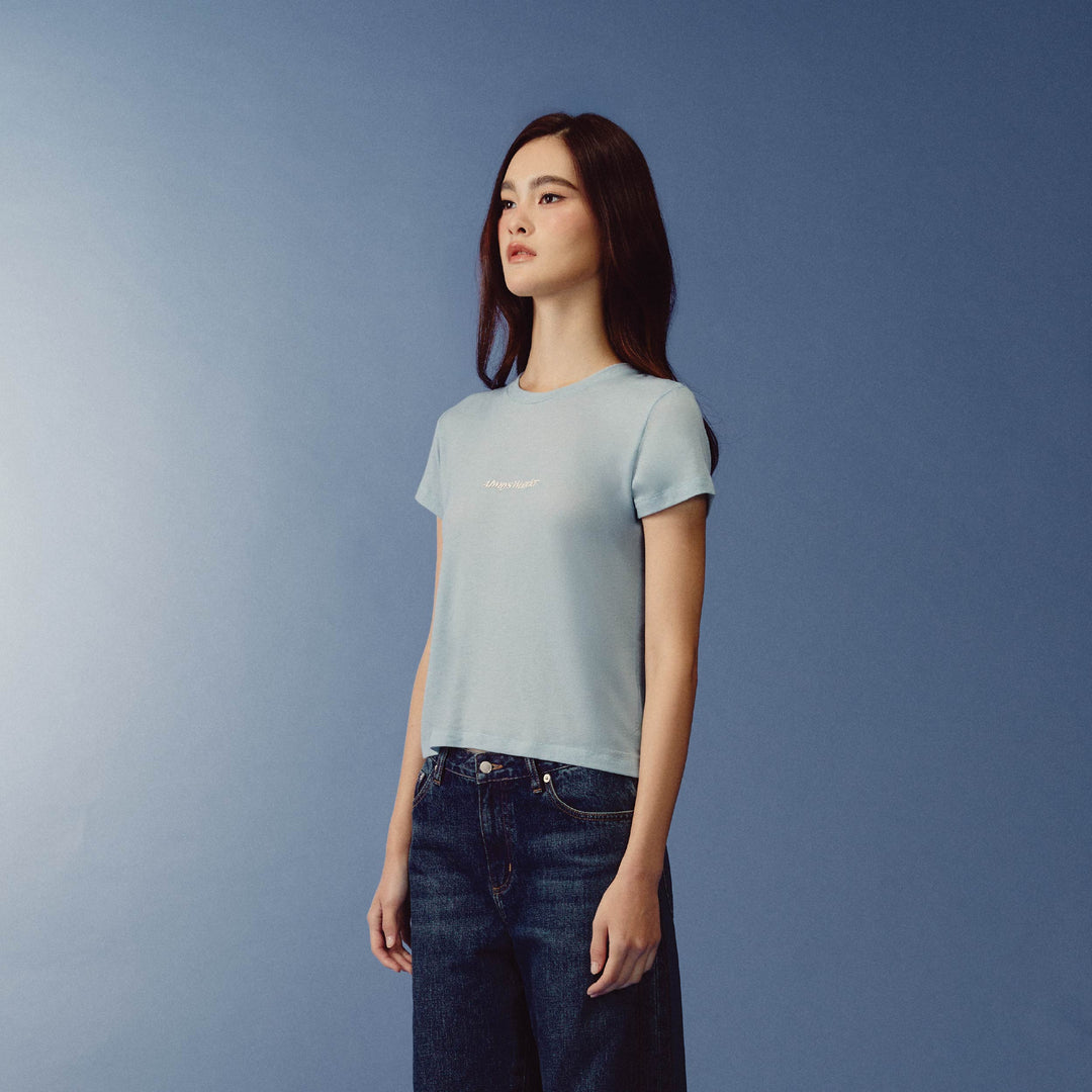 Relaxed Logo Baby Tee | Pale Blue