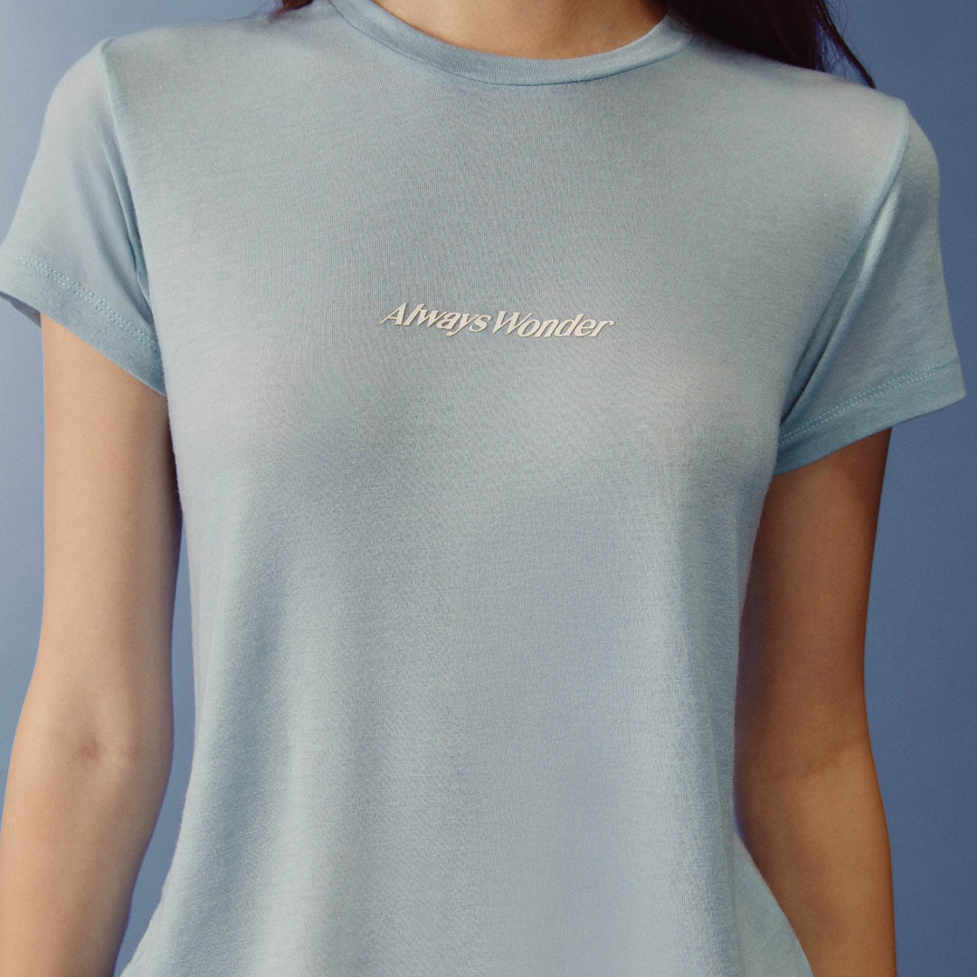 Relaxed Logo Baby Tee | Pale Blue