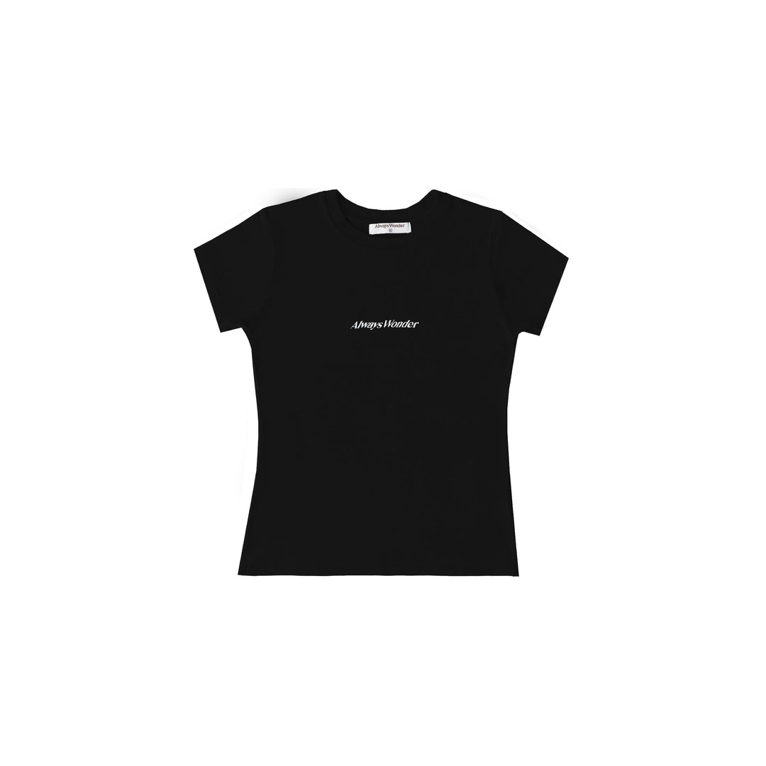 Relaxed Logo Baby Tee | Ink Black
