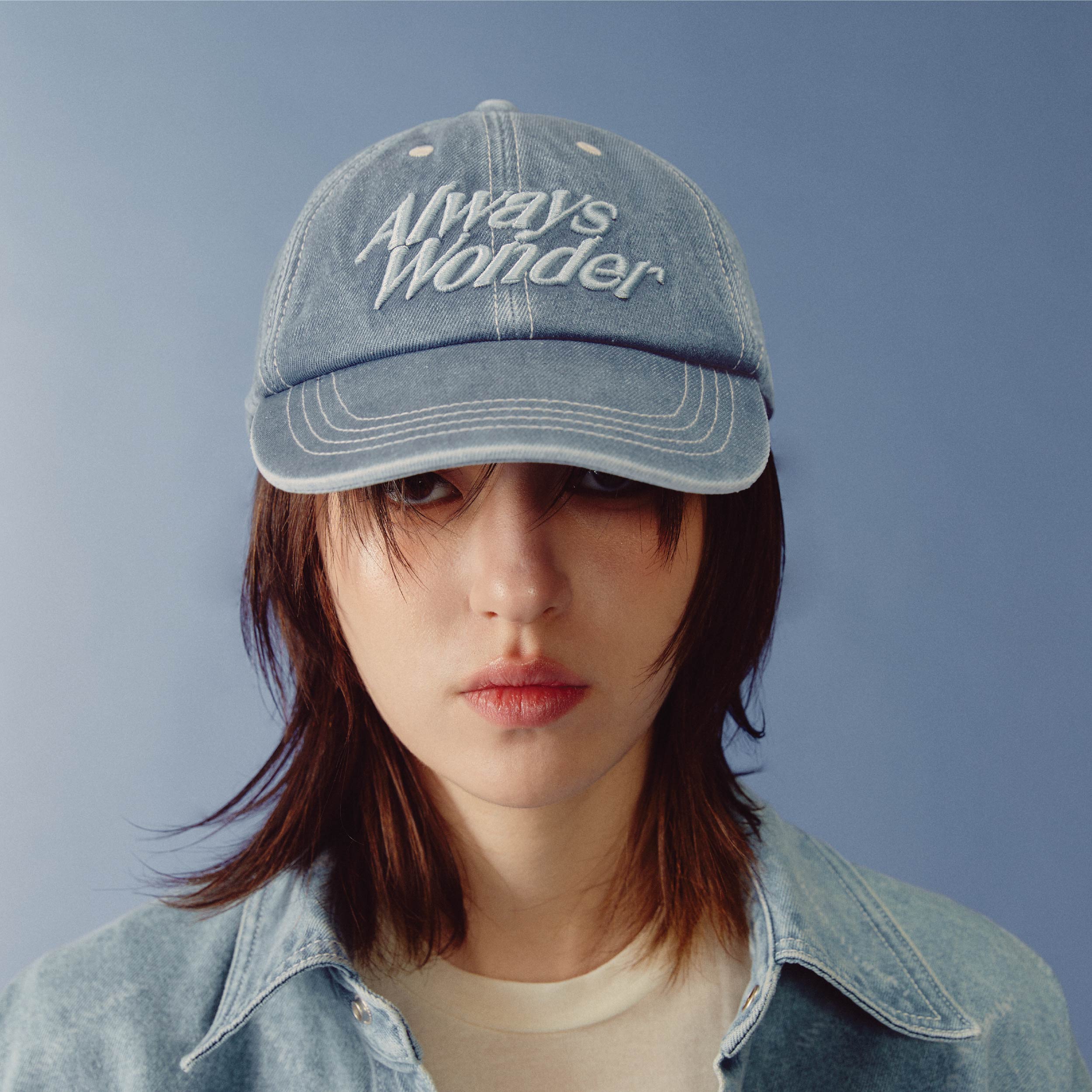 Always Essential Logo Cap | Washed Sky Blue – AlwaysWonder