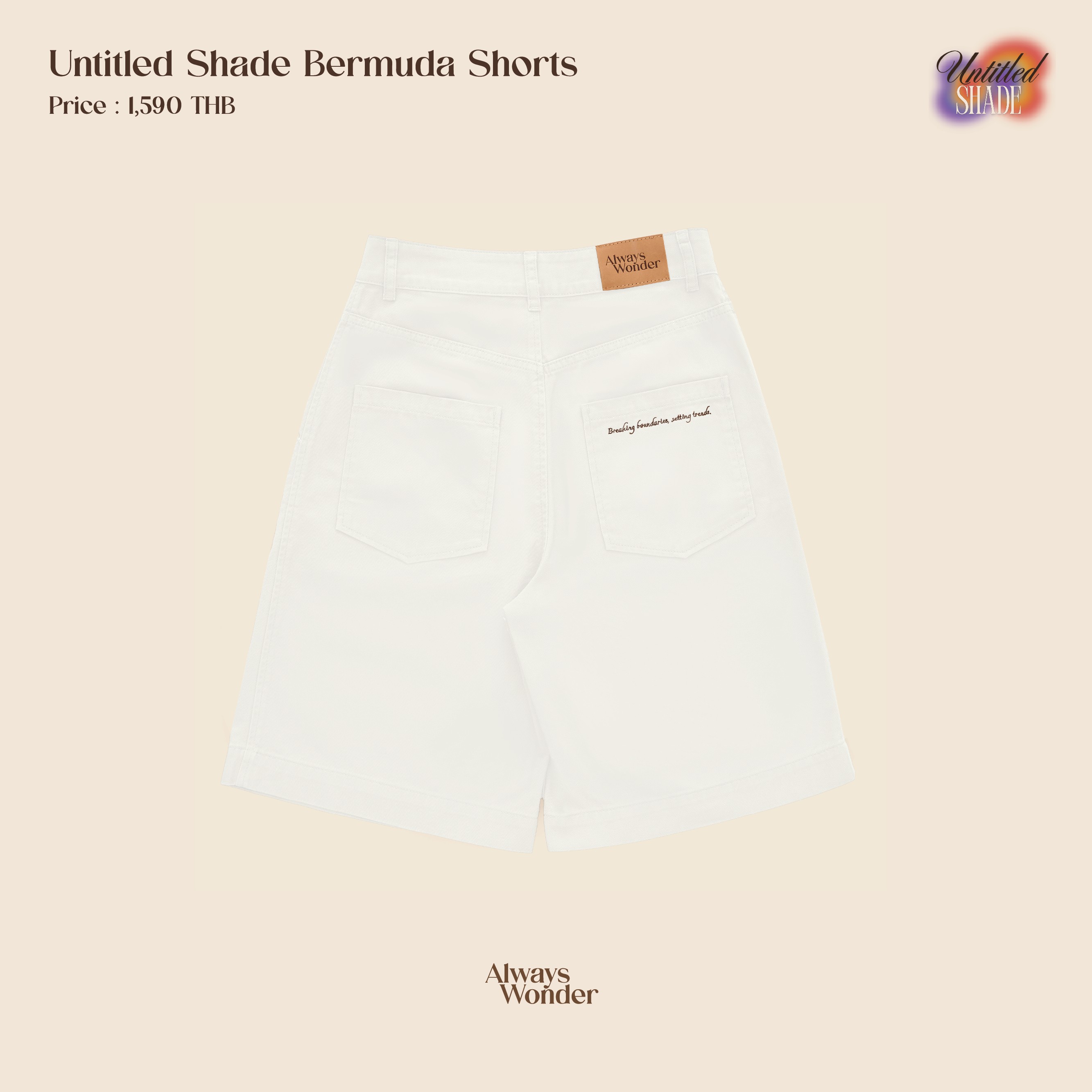 Off White Bermuda shorts | Untitled Shade