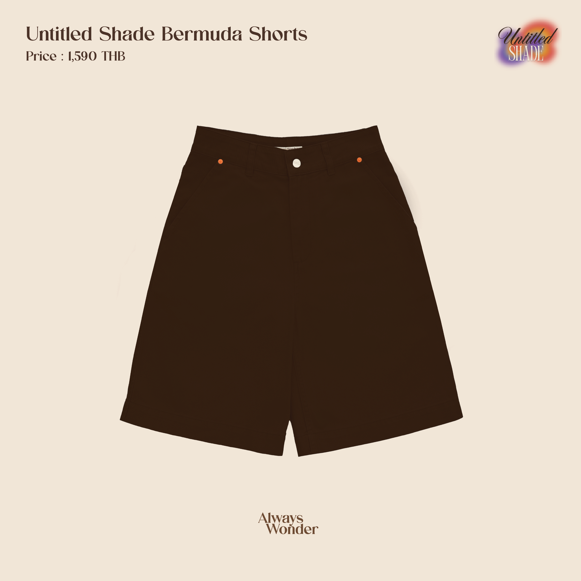 Dark Brown Bermuda shorts | Untitled Shade – AlwaysWonder