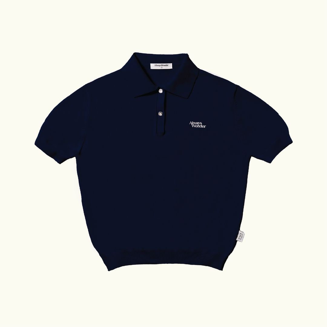 AlwaysWonder | 'A Digital Heartbeat'  Navy Polo Shirt