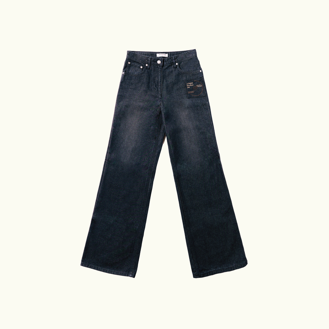 AlwaysWonder | 'A Digital Heartbeat' Fade Black Jeans
