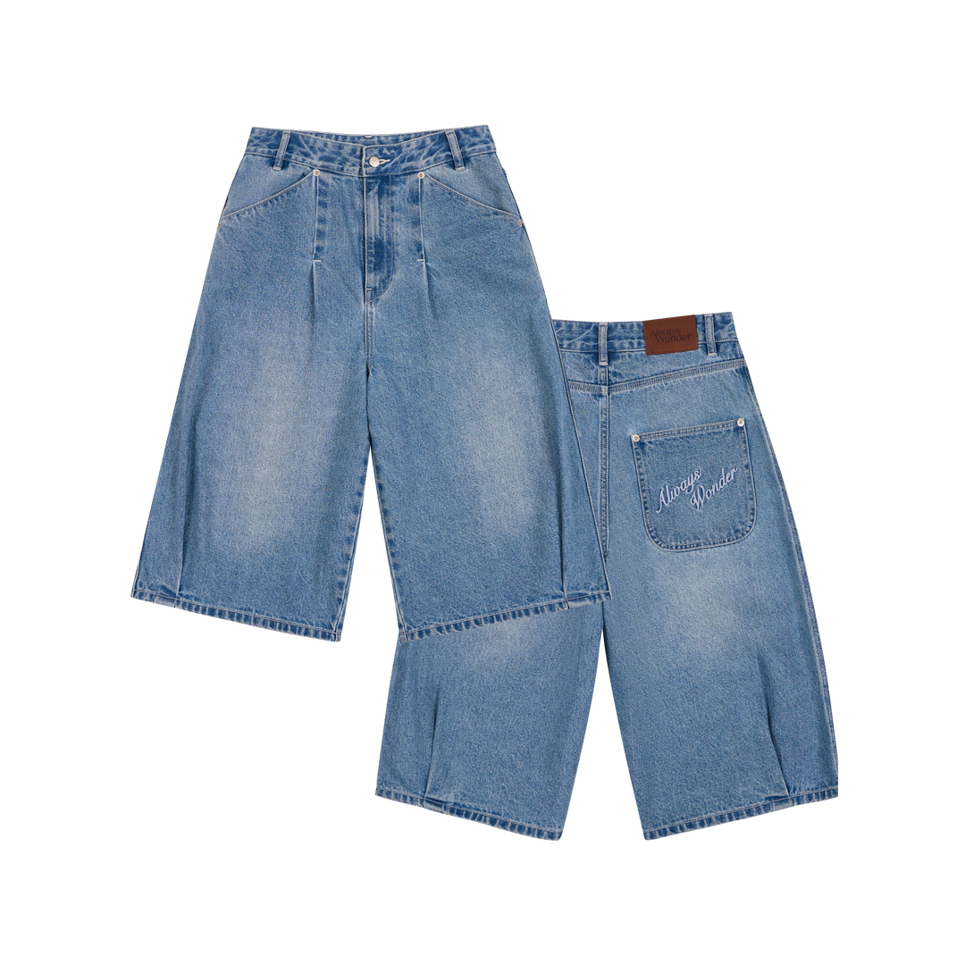 Between Moments Denim Capri | Washed Blue