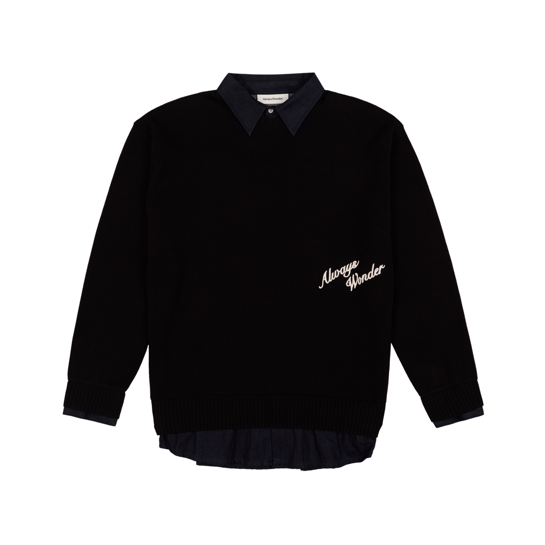 Quiet Layered Sweater | Charcoal