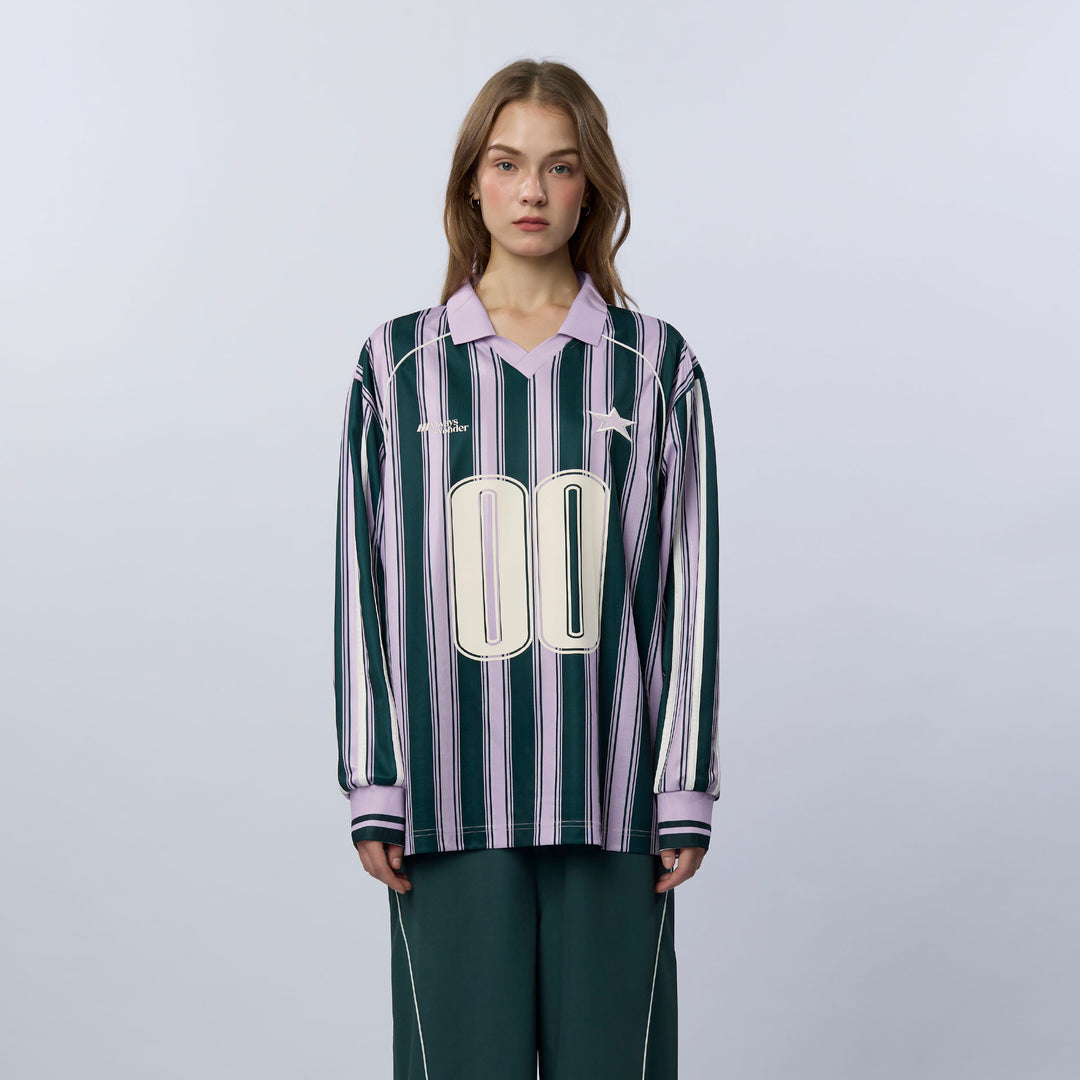 Double Zero Squad Jersey | Muted Lilac - Forest green