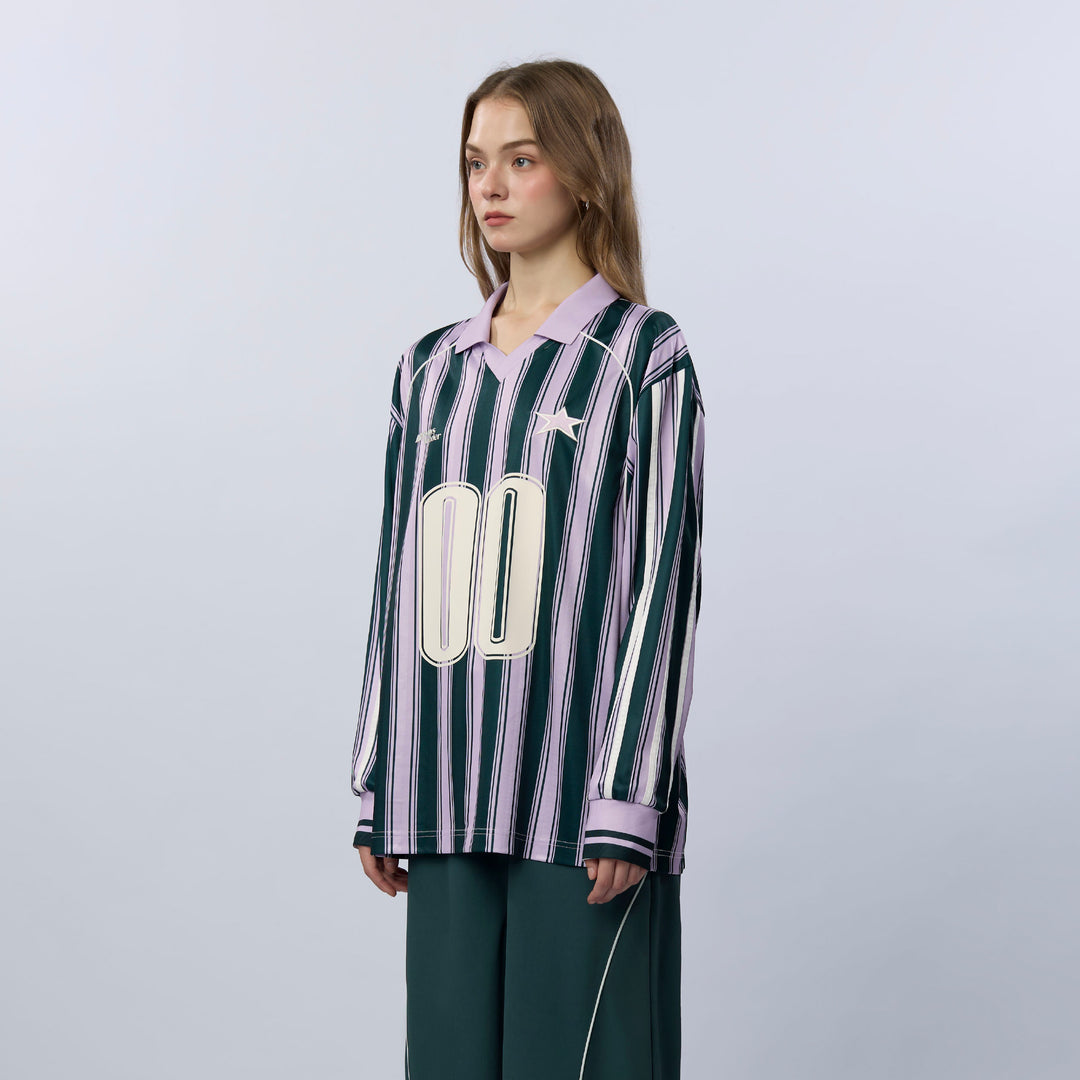 Double Zero Squad Jersey | Muted Lilac - Forest green