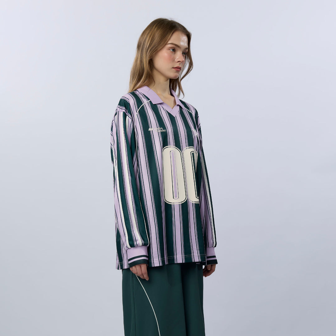 Double Zero Squad Jersey | Muted Lilac - Forest green