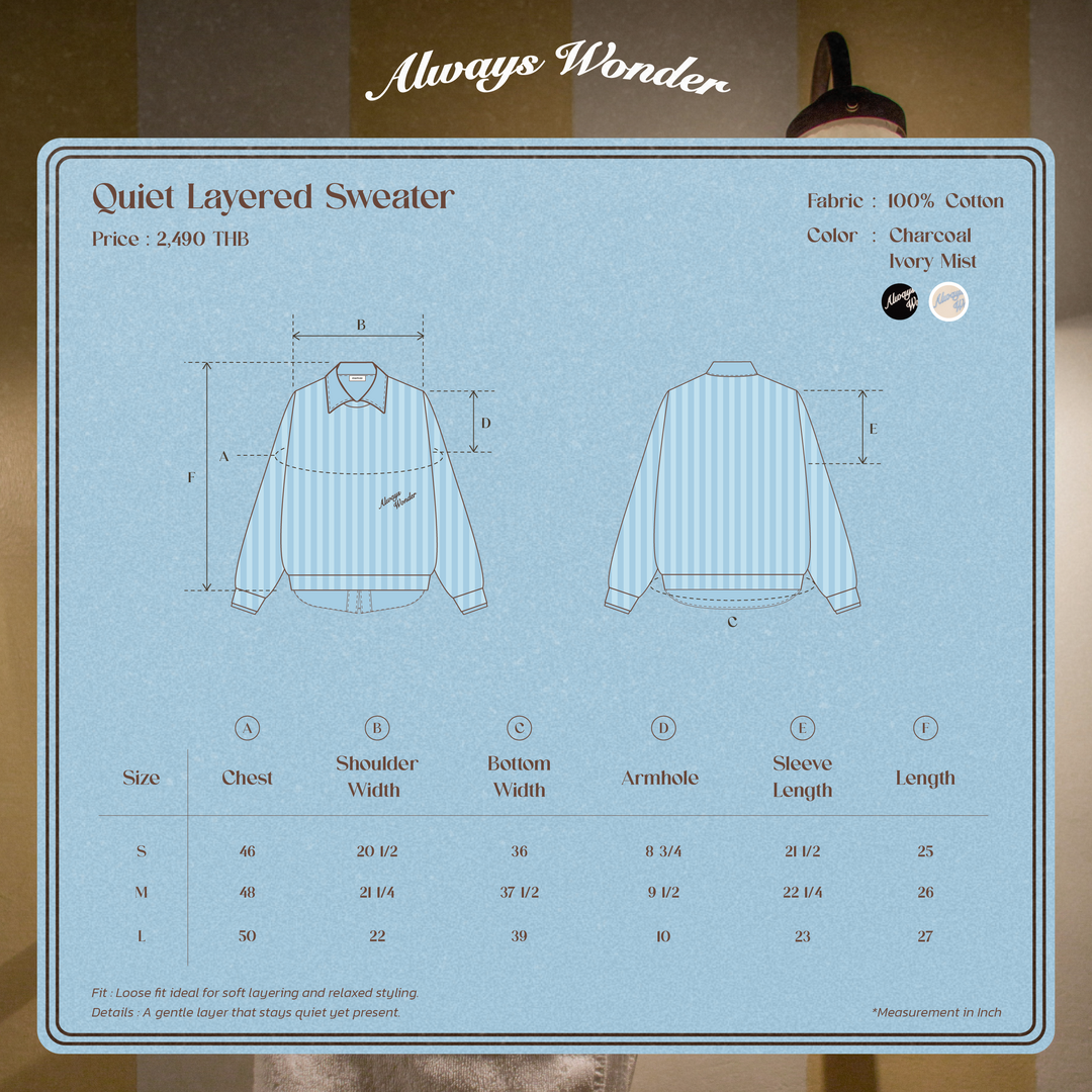 ( Pre-order ) Quiet Layered Sweater | Ivory Mist