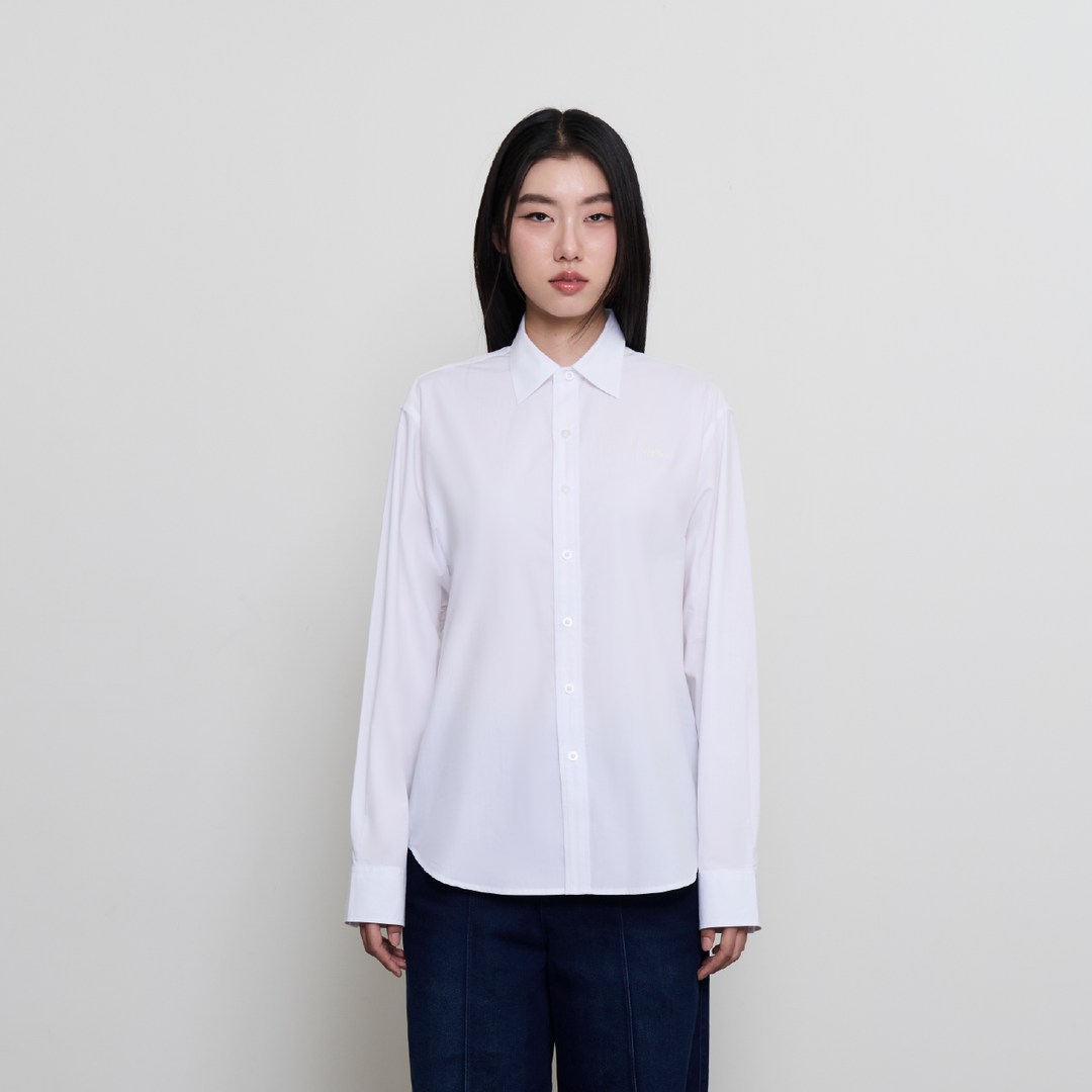 Morning Brief Shirt | White Chalk