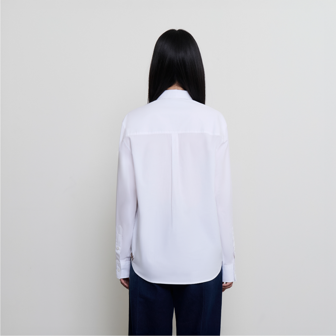 Morning Brief Shirt | White Chalk
