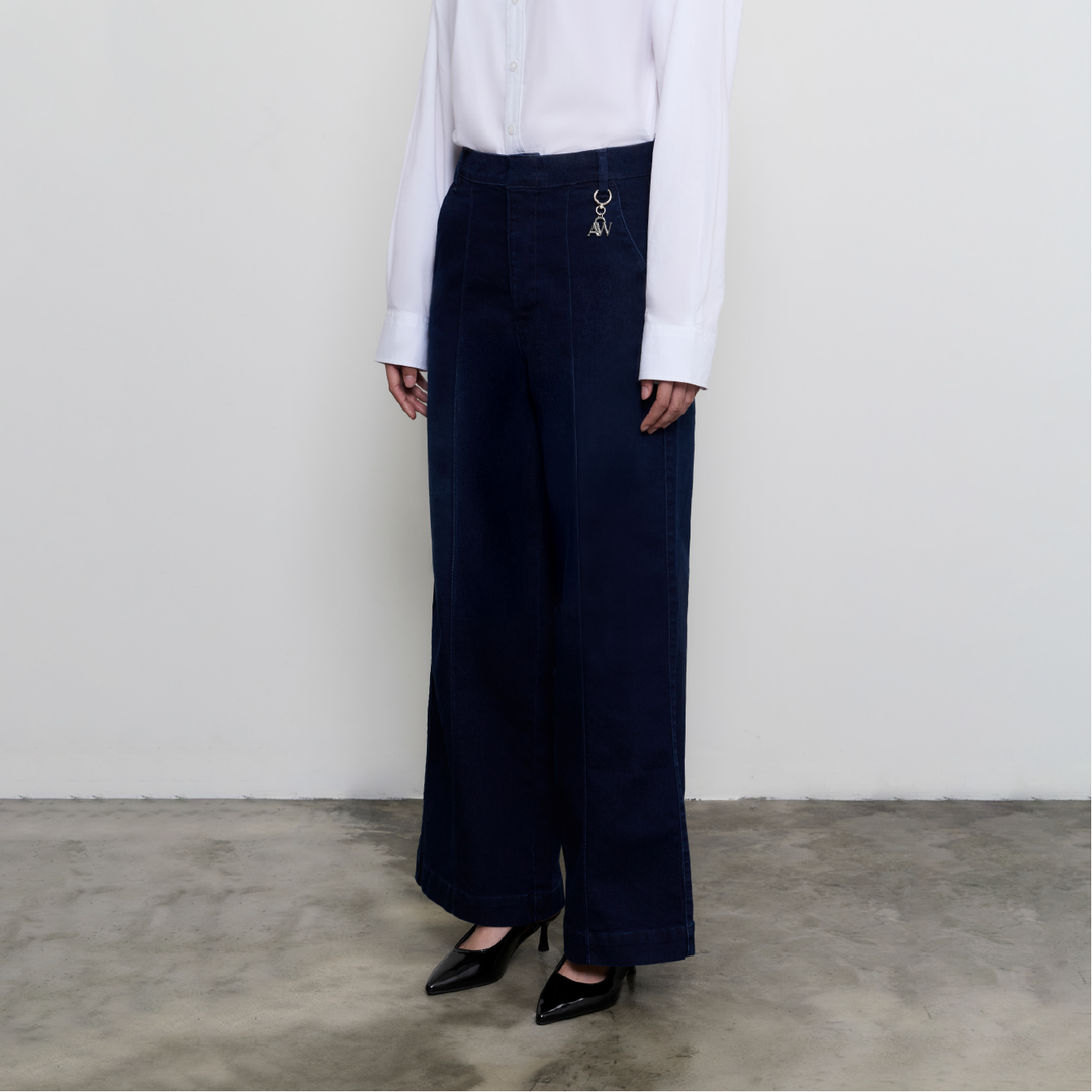 Office Denim Trousers | Indigo