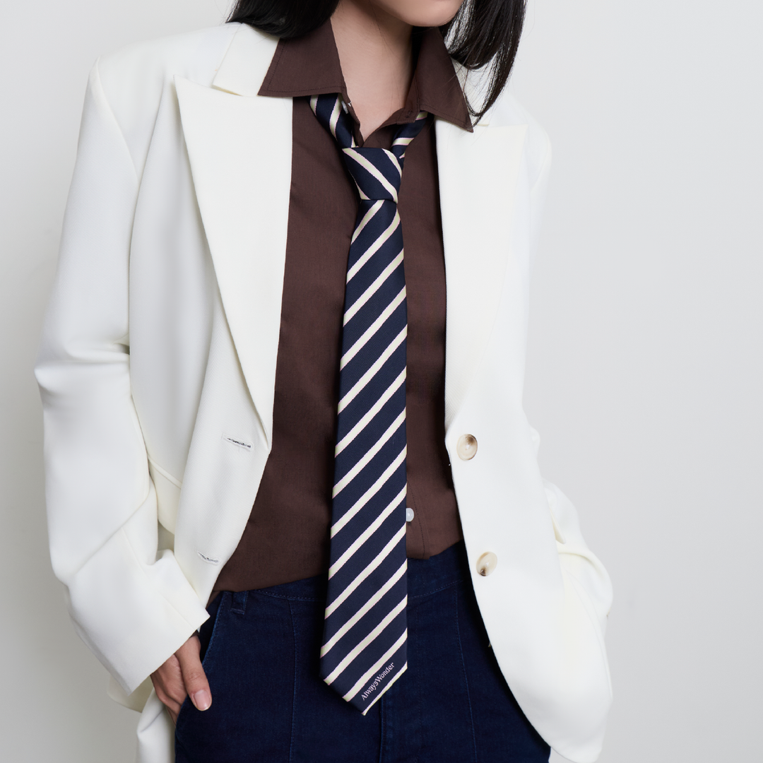 Meeting Tie | Navy-Ivory