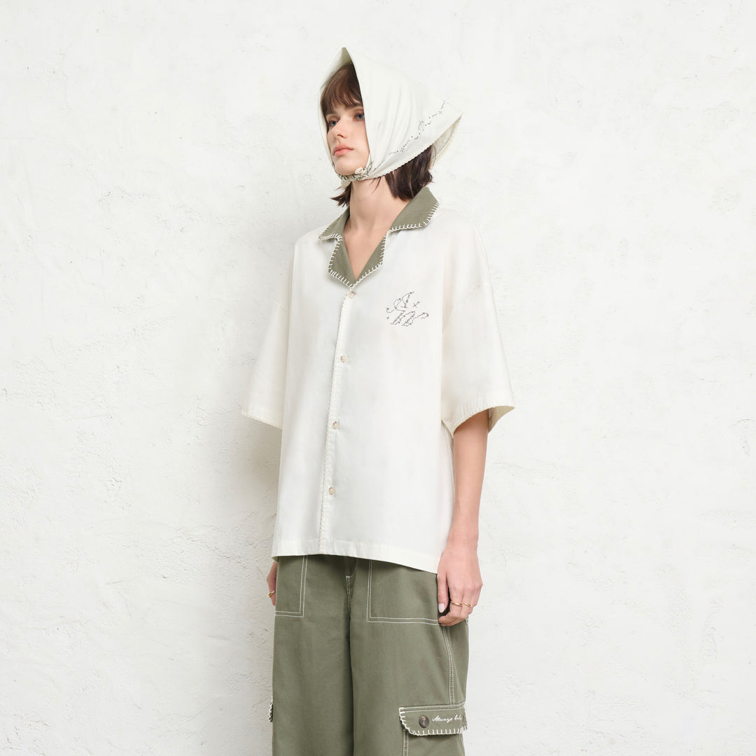 Canvas Breeze Shirt | Ivory Petal