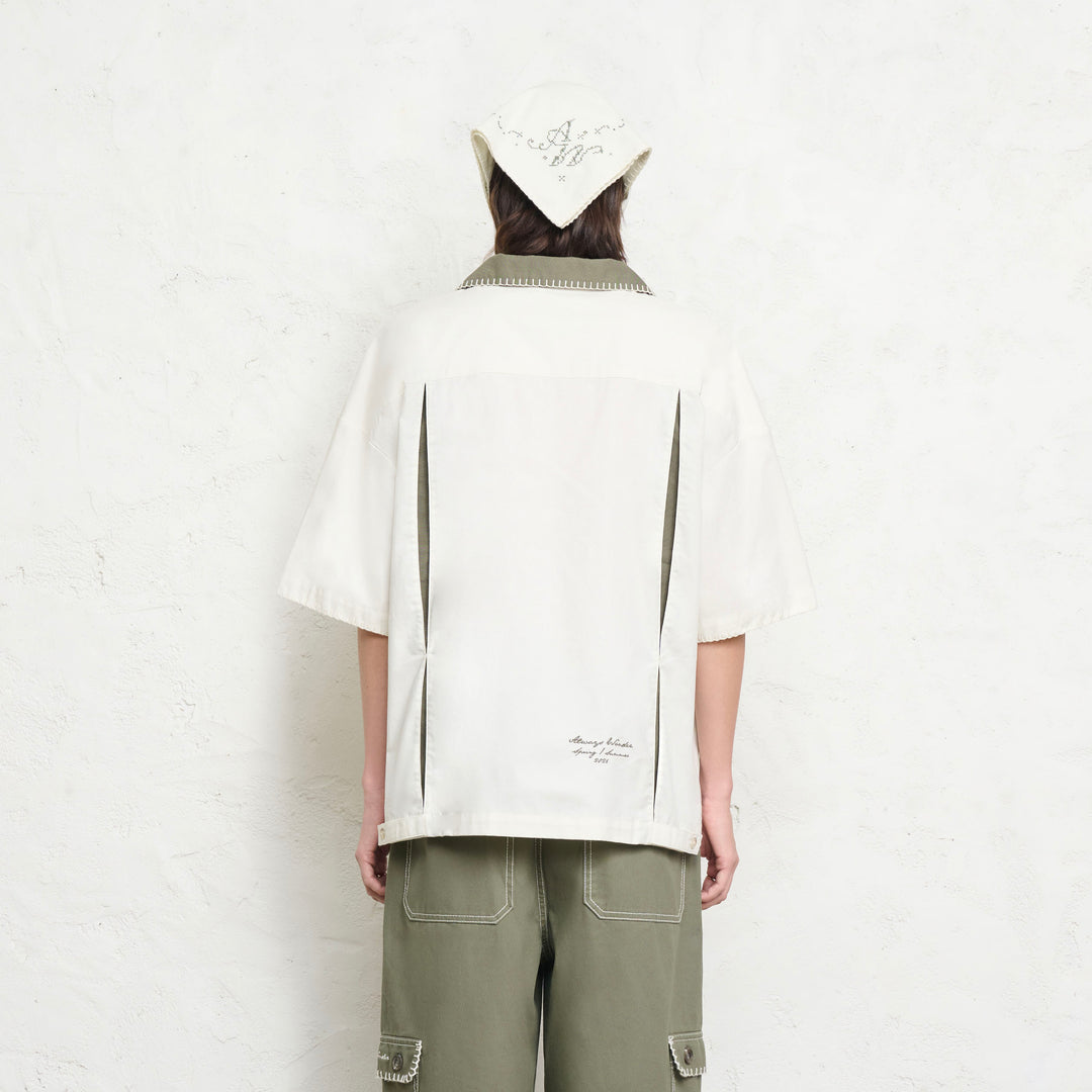 Canvas Breeze Shirt | Ivory Petal