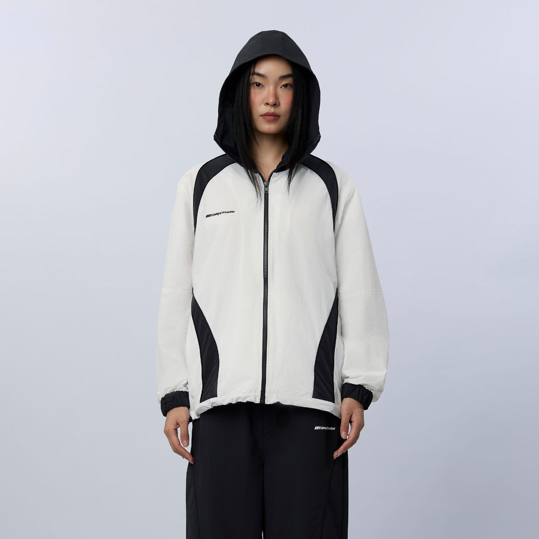 Windbreaker Jacket | Frosty White - Coal Black