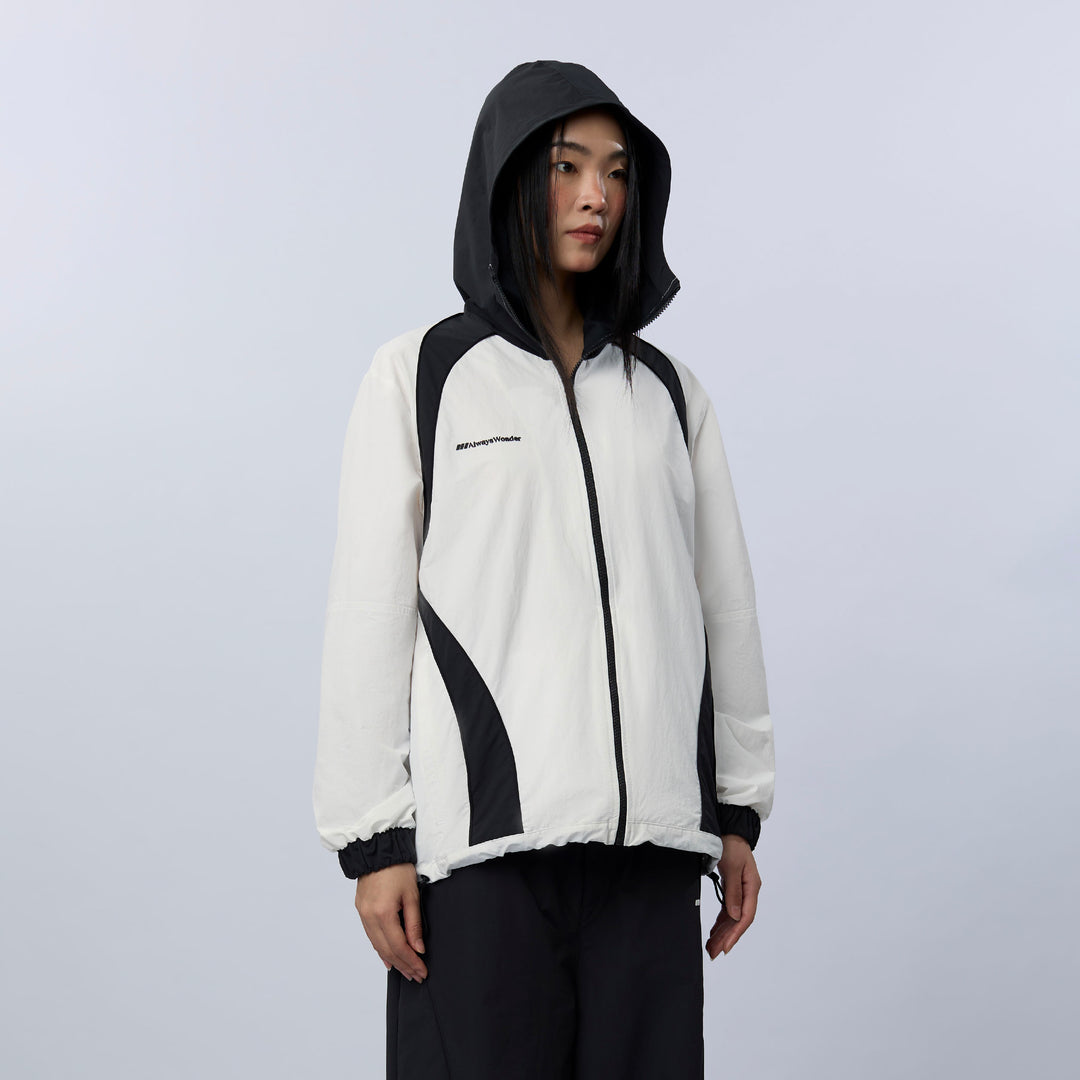 Windbreaker Jacket | Frosty White - Coal Black
