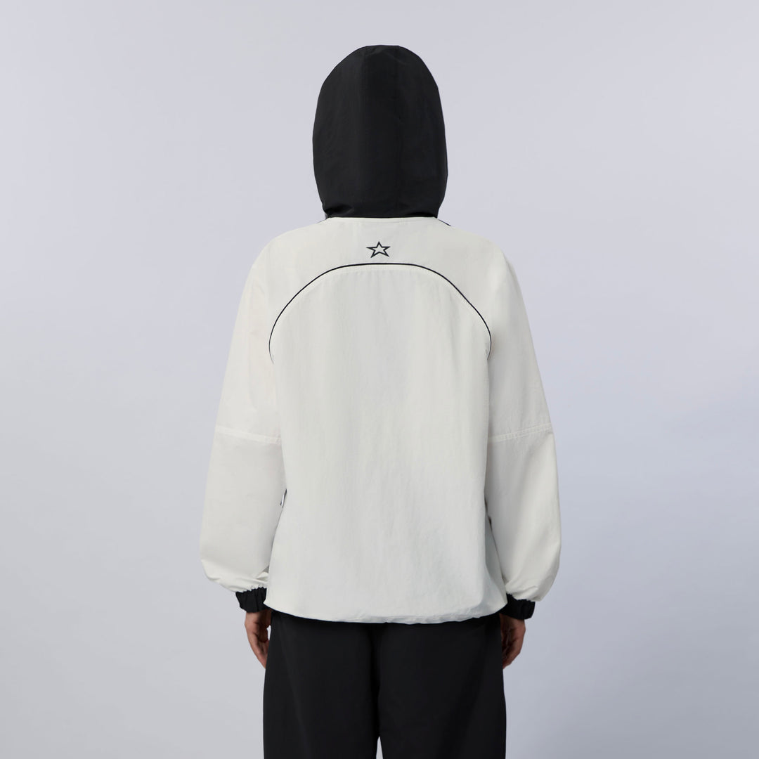Windbreaker Jacket | Frosty White - Coal Black