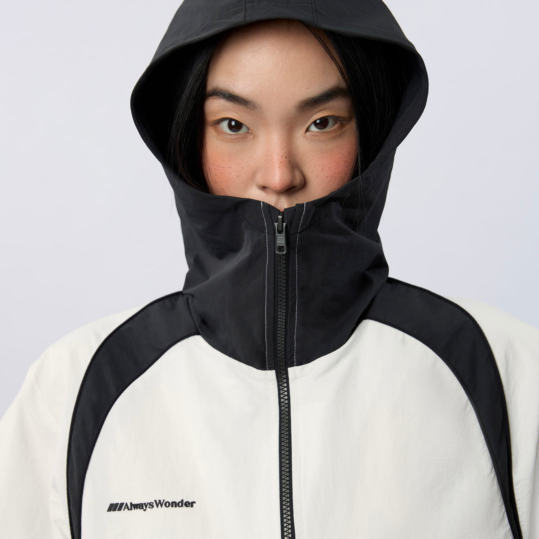 Windbreaker Jacket | Frosty White - Coal Black