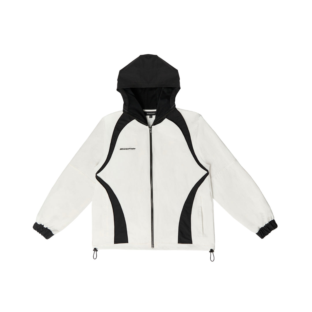 Windbreaker Jacket | Frosty White - Coal Black
