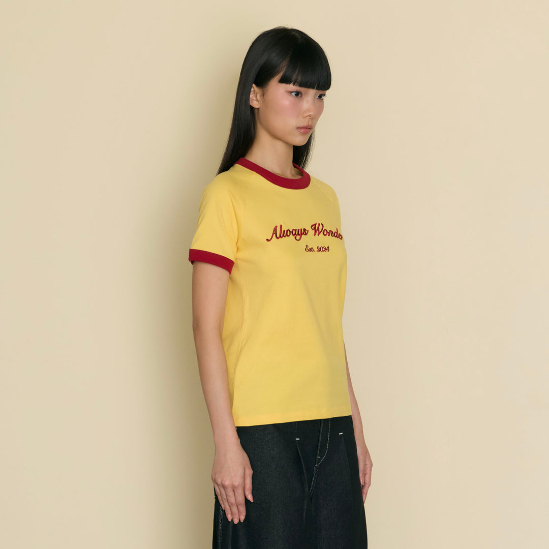 Always Familiar Ringer Tee | Soft Butter