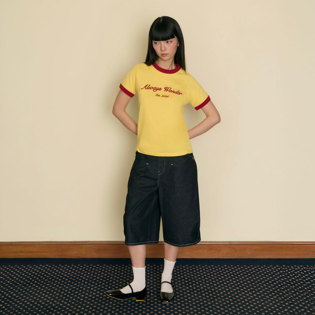 Always Familiar Ringer Tee | Soft Butter